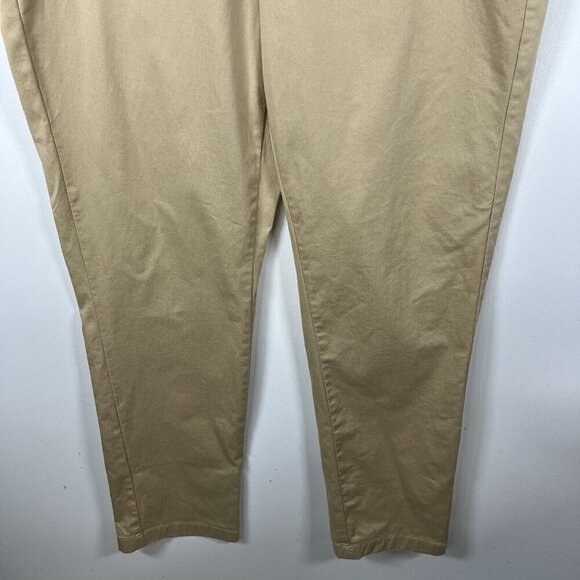 L.L Bean Lakewashed Chino Favorite Fit Pants women's size 14 Tan Workwear Office - Picture 4 of 10